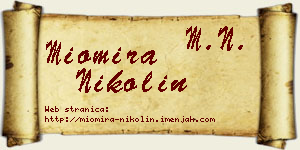 Miomira Nikolin vizit kartica